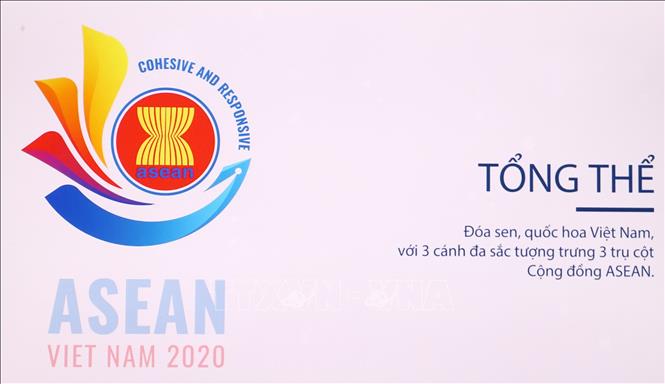 Trong ảnh: Logo Năm ASEAN 2020. Ảnh: Thanh Tùng-TTXVN