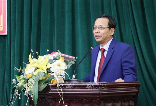 Trong ảnh: Phó Bí thư Tỉnh ủy, Chủ tịch HĐND tỉnh Bắc Ninh Nguyễn Quốc Chung phát biểu tại hội nghị. Ảnh: Thái Hùng-TTXVN