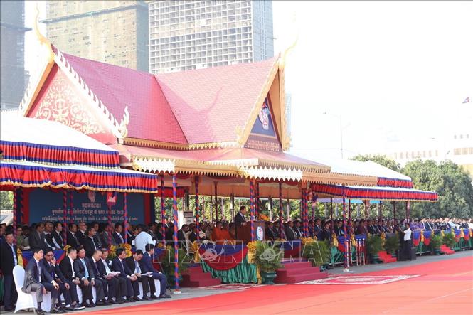 Trong ảnh: Quang cảnh lễ kỷ niệm. Ảnh: Nguyễn Vũ Hùng - PV TTXVN tại Campuchia