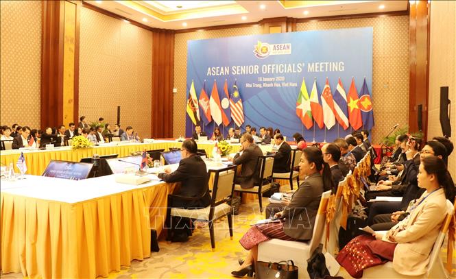 Photo: A view of ASEAN SOM meeting on January 16. VNA Photo: Tiên Minh
