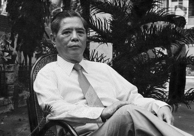 Trong ảnh: Tổng Bí thư Nguyễn Văn Linh - một trong những người lãnh đạo của Đảng khởi xướng công cuộc đổi mới tại Đại hội VI năm 1986. Ảnh: Xuân Lâm - TTXVN