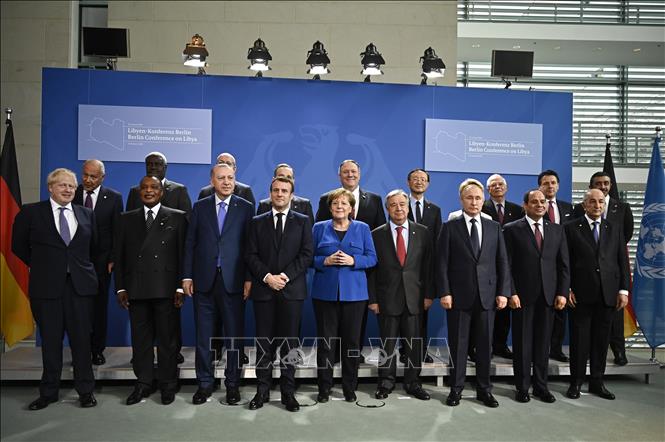 Trong ảnh: Lãnh đạo các nước chụp ảnh chung tại Hội nghị quốc tế về Libya ở thủ đô Berlin, Đức ngày 19/1/2020. Ảnh: AFP/TTXVN