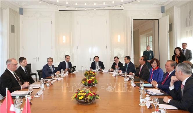 Photo: A view of the talks. VNA Photo