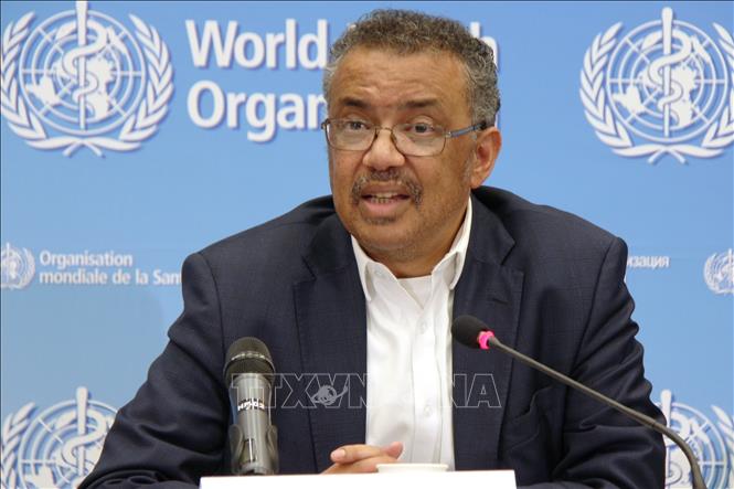 Trong ảnh: Tổng Giám đốc WHO Tedros Adhanom Ghebreyesus phát biểu tại cuộc họp báo ở Geneva, Thụy Sĩ ngày 22/1/2020. Ảnh: THX/TTXVN