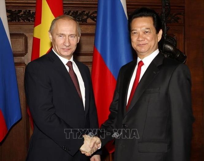 Trong ảnh: Thủ tướng Nga Vladimir Putin đón, hội đàm với Thủ tướng Nguyễn Tấn Dũng thăm chính thức Liên bang Nga từ ngày 14 - 15/12/2009. Ảnh: Đức Tám - TTXVN