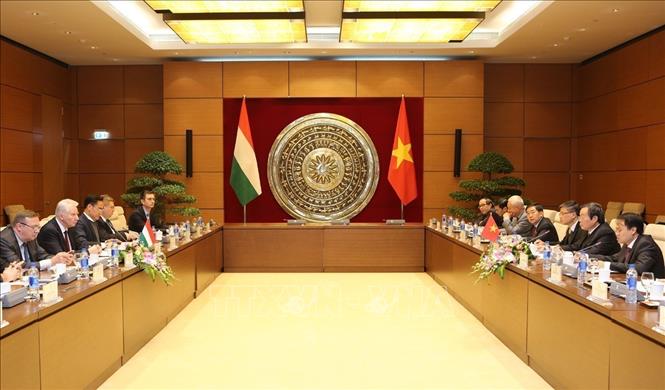 Trong ảnh: Phó Chủ tịch Quốc hội Phùng Quốc Hiển hội đàm với Phó Chủ tịch Quốc hội Hungary István Jakab thăm Việt Nam (17/1/2019). Ảnh: Dương Giang - TTXVN