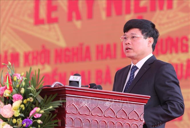 Trong ảnh: Phó Chủ tịch UBND thành phố Hà Nội Ngô Văn Quý phát biểu khai mạc buổi lễ. Ảnh: Thành Đạt - TTXVN