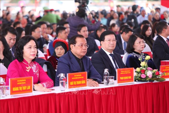 Trong ảnh: Các đại biểu tại buổi lễ. Ảnh: Thành Đạt - TTXVN