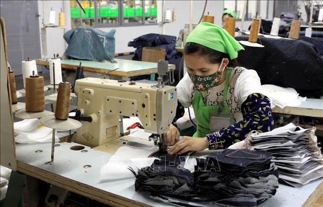 Trong ảnh: Công nhân sản xuất các sản phẩm tại Công ty TNHH may Texhong. Ảnh: Thế Duyệt – TTXVN 