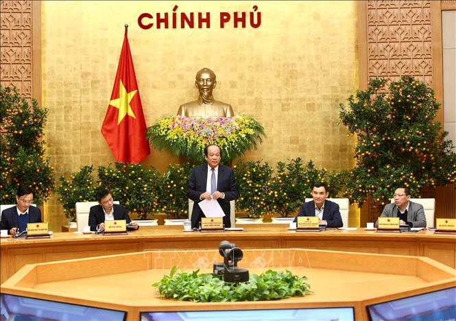 Trong ảnh: Bộ trưởng, Chủ nhiệm Văn phòng Chính phủ Mai Tiến Dũng chủ trì Hội nghị. Ảnh: Dương Giang - TTXVN