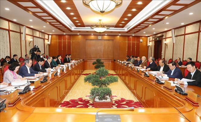 Trong ảnh: Tổng Bí thư, Chủ tịch nước Nguyễn Phú Trọng phát biểu khai mạc cuộc họp. Ảnh: Trí Dũng – TTXVN