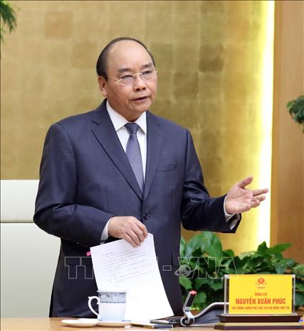 Trong ảnh: Thủ tướng Nguyễn Xuân Phúc, Chủ tịch Hội đồng Thi đua- Khen thưởng Trung ương phát biểu khai mạc. Ảnh: Thống Nhất – TTXVN
