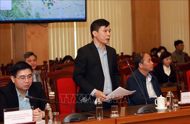Trong ảnh: Giám đốc Sở Y tế Vĩnh Phúc Nguyễn Thanh Hải phát biểu. Ảnh: Hoàng Hùng - TTXVN