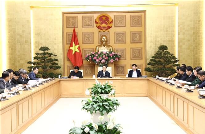 Trong ảnh: Phó Thủ tướng Vũ Đức Đam chủ trì cuộc họp. Ảnh: Văn Điệp - TTXVN