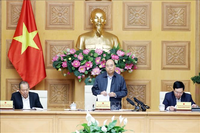 Photo: Prime Minister Nguyen Xuan Phuc at the meeting. VNA Photo: Thống Nhất