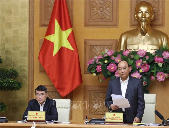 Trong ảnh: Thủ tướng Nguyễn Xuân Phúc phát biểu tại phiên họp. Ảnh: Thống Nhất – TTXVN
