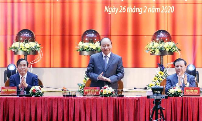 Trong ảnh: Thủ tướng Nguyễn Xuân Phúc tại hội nghị. Ảnh: Thống Nhất – TTXVN
