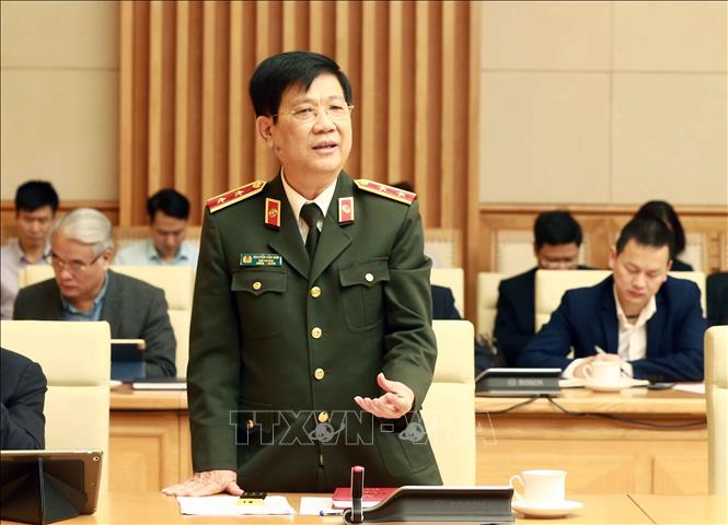 Trong ảnh: Trung tướng Nguyễn Văn Sơn, Thứ trưởng Bộ Công an phát biểu. Ảnh: Doãn Tấn - TTXVN