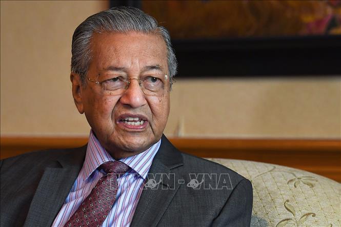 Trong ảnh: (tư liệu) Thủ tướng Malaysia Mahathir Mohamad phát biểu tại Putrajaya, Malaysia. Ảnh: AFP/TTXVN