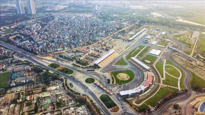 Photo: A view of the Hanoi F1 circuit which is ready for the Grand Prix this April. VNA Photo: Thành Đạt