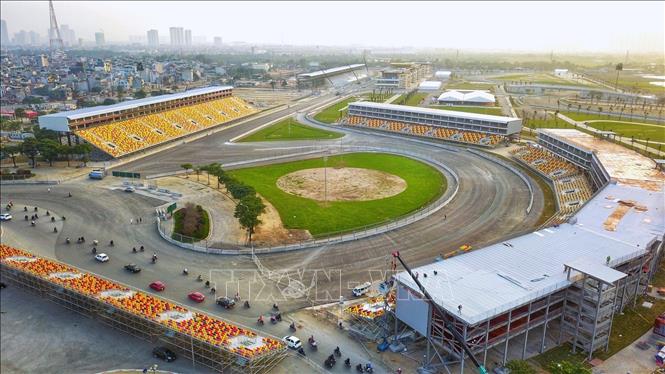 Photo: The Hanoi F1 circuit’s stands. VNA Photo: Thành Đạt