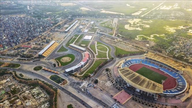 Photo: A view of the Hanoi F1 circuit which is ready for the Grand Prix this April. VNA Photo: Thành Đạt