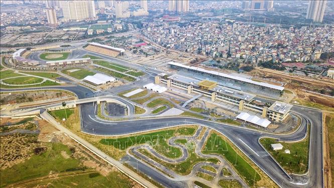 Photo: A view of the Hanoi F1 circuit which is ready for the Grand Prix this April. VNA Photo: Thành Đạt
