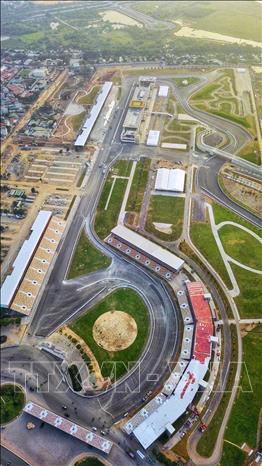 Photo: A view of the Hanoi F1 circuit which is ready for the Grand Prix this April. VNA Photo: Thành Đạt