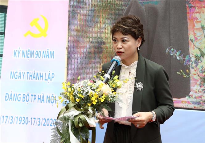 Trong ảnh: Bà Vũ Thị Hoài Nam, Phó Chủ tịch - Trưởng vùng cấp cao Manulife Việt Nam chia sẻ tại buổi lễ. Ảnh: Văn Điệp – TTXVN