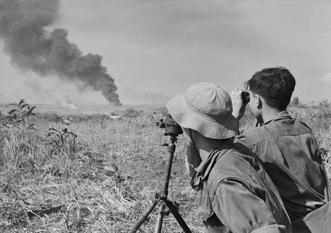 Trong ảnh: Quân giải phóng trong chiến dịch Tây Nguyên. Ảnh: Tư liệu TTXVN