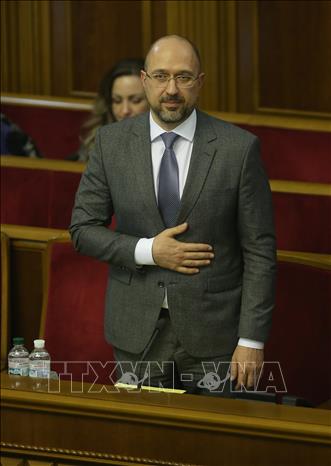 Trong ảnh: Tân Thủ tướng Ukraine Denys Shmyhal tại phiên họp Quốc hội ở Kiev ngày 4/3/2020. Ảnh: THX/TTXVN