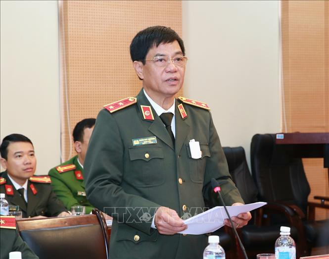 Trong ảnh: Trung tướng Đoàn Duy Khương, Bí thư Đảng ủy, Giám đốc Công an TP. Hà Nội phát biểu. Ảnh: Doãn Tấn - TTXVN