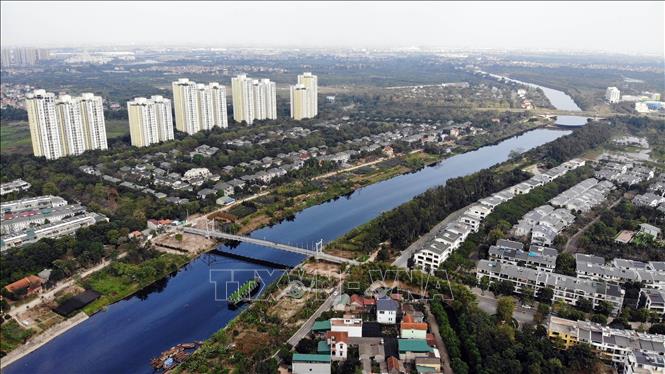 Trong ảnh: Khu đô thị Ecopark, huyện Văn Giang (Hưng Yên). Ảnh: Danh Lam – TTXVN