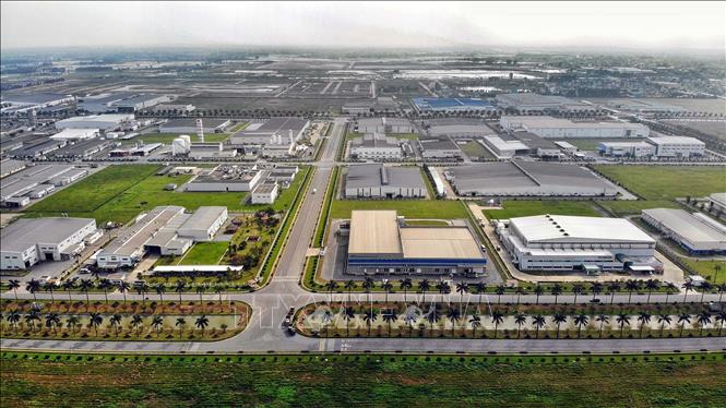 Trong ảnh: Khu công nghiệp Thăng Long II (Hưng Yên), nơi có nhiều dự án đầu tư nước ngoài đang hoạt động. Ảnh: Danh Lam – TTXVN