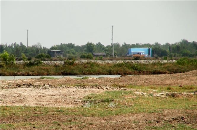 Trong ảnh: Khu vực biên giới Việt Nam - Campuchia địa phận xã Phú Mỹ, huyện Giang Thành (Kiên Giang). Ảnh: Hồng Đạt - TTXVN
