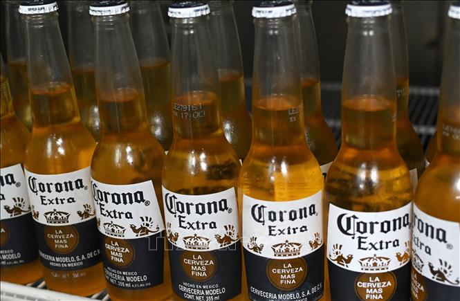 Trong ảnh: Bia Corona được bày bán tại Mexico City, Mexico, ngày 4/6/2019. Ảnh: AFP/ TTXVN