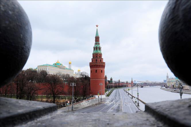Trong ảnh: Nút giao thông bên cầu Kamenyi gần Điện Kremli. Ảnh: Trần Hiếu – Pv TTXVN tại LB Nga
