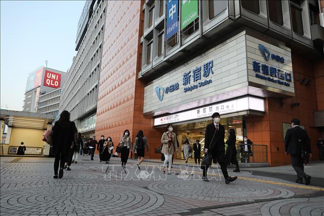 Trong ảnh: Quang cảnh đường phố tại Tokyo, Nhật Bản ngày 7/4/2020 khi dịch COVID-19 lan rộng. Ảnh: THX/TTXVN