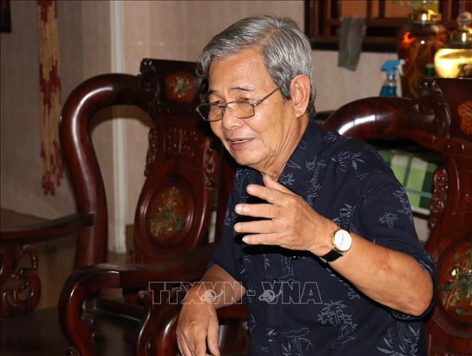 Trong ảnh: Ông Phạm Thanh Phong chia sẻ ký ức về những dấu ấn không bao giờ quên trong cuộc đời cách mạng của ông. Ảnh: Đức Hạnh - TTXVN 