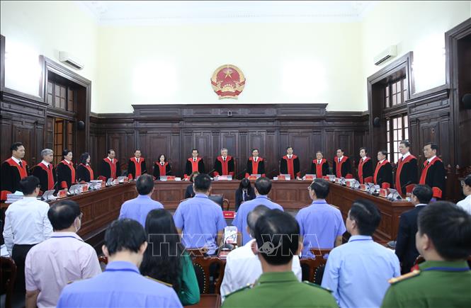 Trong ảnh: Quang cảnh khai mạc phiên tòa . Ảnh: Doãn Tấn - TTXVN