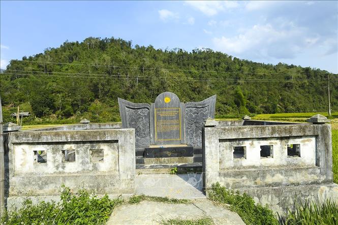 Trong ảnh: Di tích Mường Pồn, nơi anh hùng Bế Văn Đàn lấy thân mình làm giá súng. Ảnh: Phan Tuấn Anh - TTXVN