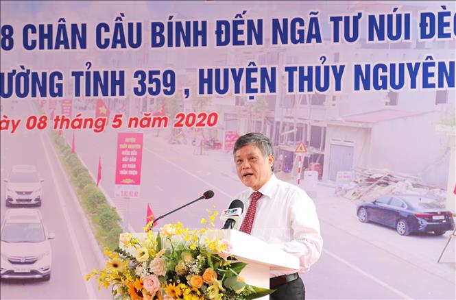 Trong ảnh: Phó Chủ tịch Ủy ban nhân dân thành phố Hải Phòng Nguyễn Xuân Bình phát biểu tại buổi lễ. Ảnh: Minh Thu- TTXVN