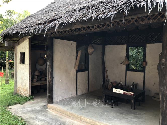 Trong ảnh: Khu nhà ăn và bếp được phục dựng giống như thời gian Bác hoạt động ở đây. Ảnh: Ngọc Quang – PV TTXVN tại Thái Lan.
