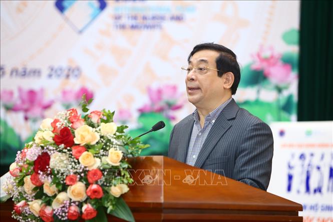 Trong ảnh: PGS.TS Lương Ngọc Khuê, Cục trưởng Cục Quản lý khám, chữa bệnh (Bộ Y tế) phát biểu. Ảnh: Minh Quyết - TTXVN