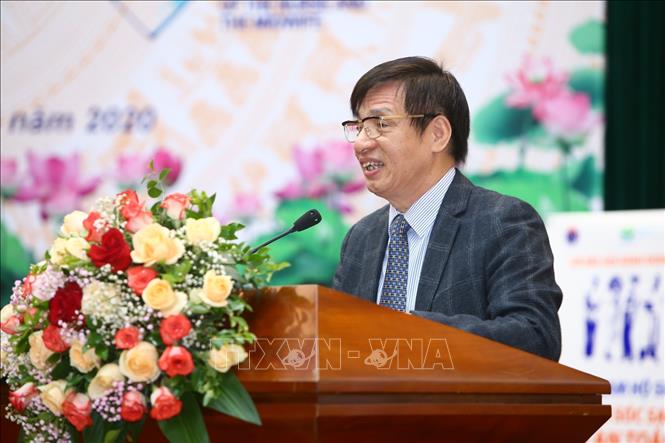 Trong ảnh: Chủ tịch Hội Điều dưỡng Việt Nam Phạm Đức Mục phát biểu. Ảnh: Minh Quyết - TTXVN
