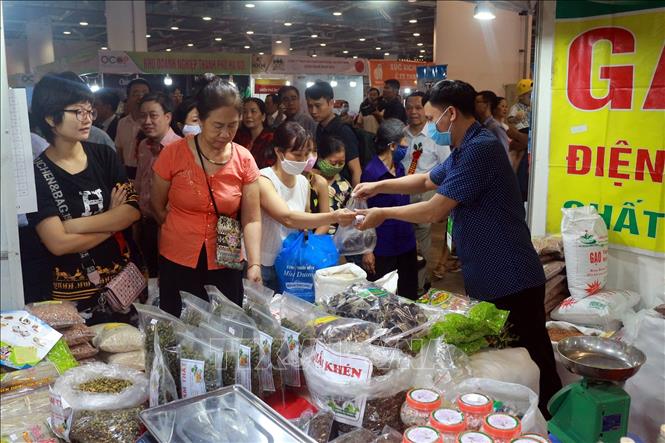 Trong ảnh: Người dân tham quan và mua sắm tại hội chợ. Ảnh: Đức Hiếu-TTXVN