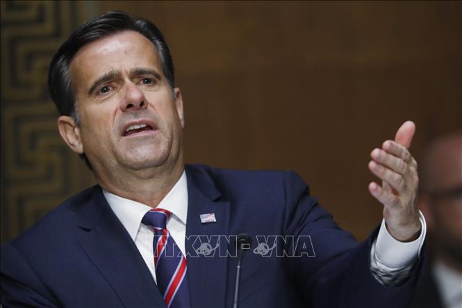 Trong ảnh: Thượng nghị sỹ John Ratcliffe tại phiên điều trần của Ủy ban Tình báo Thượng viện Mỹ ở Washington, DC ngày 5/5/2020. Ảnh: AFP/TTXVN