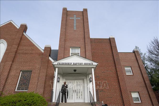 Trong ảnh: Nhà thờ Friendship Baptist  ở Baltimore, bang Maryland, Mỹ. Ảnh: AFP/TTXVN