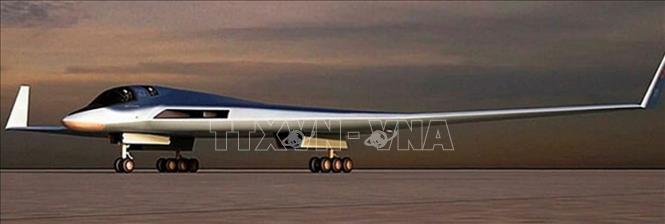 Trong ảnh: Mô hình máy bay ném bom chiến lược có khả năng mang đầu đạn hạt nhân thế hệ mới PAK DA của Nga. Ảnh: Aerotime/TTXVN