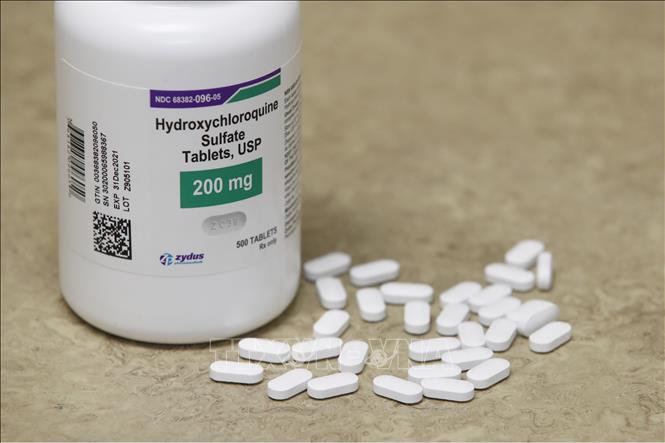 Trong ảnh: Thuốc hydroxychloroquine tại công ty dược phẩm Rock Canyon ở Provo, Utah, Mỹ, ngày 20/3/2020. Ảnh: AFP/TTXVN